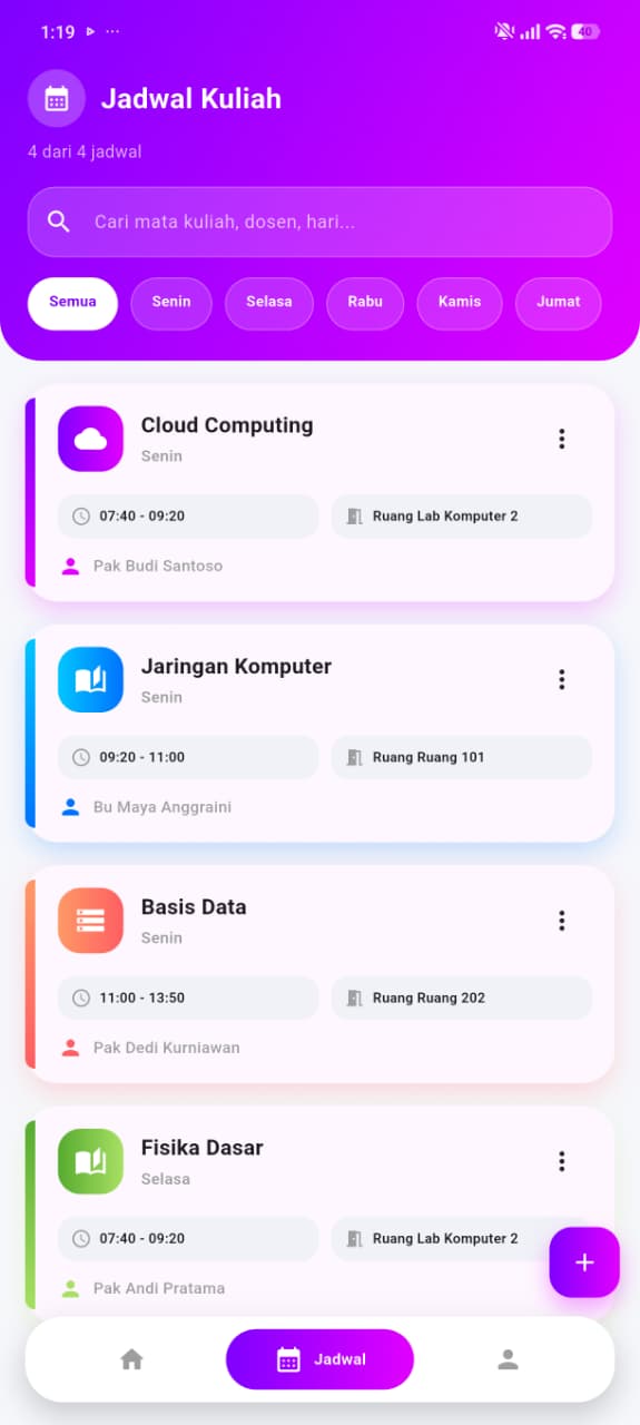 KuliahKu - Jadwal Kuliah
