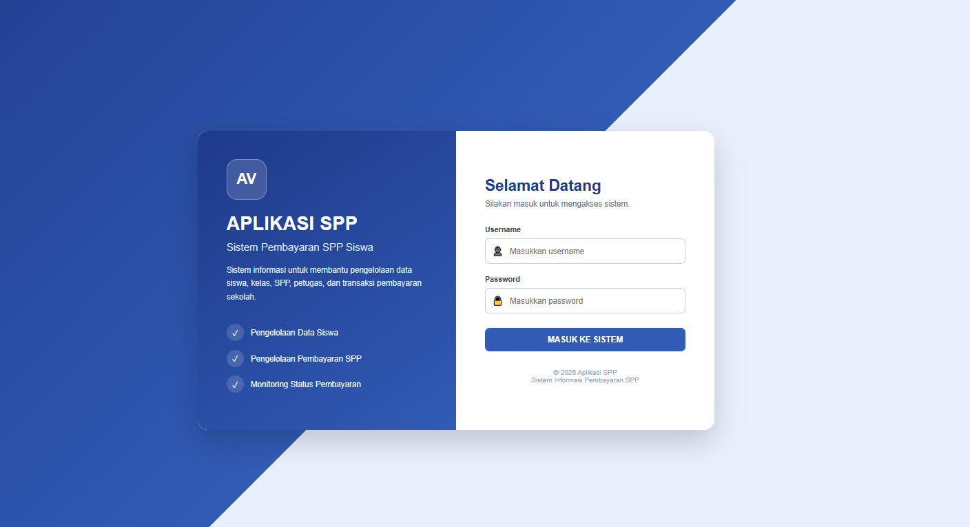 Project Sistem Pembayaran SPP